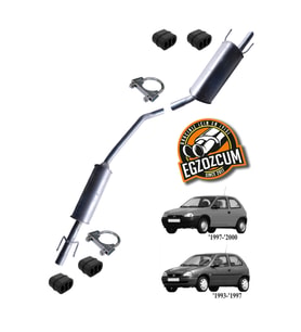 Opel Corsa b orta ve arka susturucu egzoz eksoz takımı