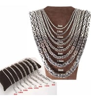 Erkek Gümüş Set - 7.5mm Kare Kral Model Hediye Bileklik Kolye