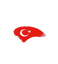 Türk Bayrağı Oto Kapı Cam Kaput Sticker Kırmızı 20 Cm