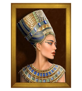Kadın Motifli Kanvas Tablo 80 x 110 cm Gold Çerçeve