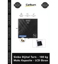 Özel Üretim Hassas Ölçüm Cam Banyo Baskülü Sinbo Dijital Tartı 180 kg Maks Kapasite LCD Ekran