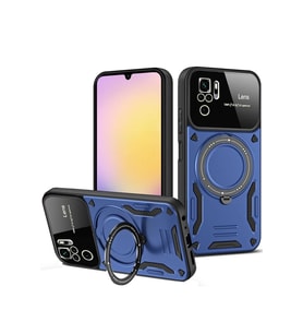 Mey İthalat® Redmi Note 10S Kılıf Joy Lens Standlı Kapak - Lacivert
