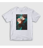 Presmono Unisex Çocuk Beyaz Anime Jujutsu Kaisen T-Shirt 130789tt