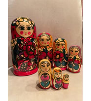 El Boyama Rus Matruşka Moskova Matruska Ahşap Oyuncak