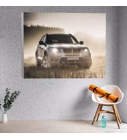 Doğa Manzaralı Bmw Araba Dekoratif Kanvas Tablo