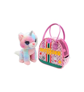 Cutekins Peluş Caticorn Rengarenk Tek Boynuzlu Kedi Şimdi Çantasında! (Çok Renkli)
