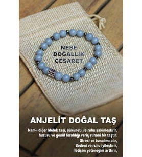 Anjelit 8mm Doğal Taş Bileklik