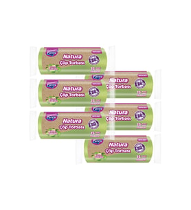 Natura Çöp Torbası Orta Boy 15'li 55 x 60 cm Altılı Paket