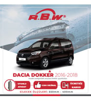 RBW Muz Silecek Takımı Dacia Dokker 2016 - 2018 ile uyumlu (Siyah)