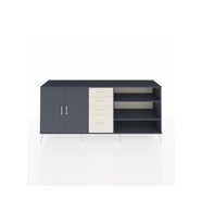 Hyperion Konsol 3 Raflı 4 Çekmeceli 2 Kapaklı 220x44x99 Antrasit-Antrasit/Aytaşı