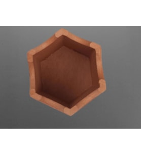 Hobi 90063 Dekoratif kalemlik ahşap Altıgen HAM MDF  El Yapım