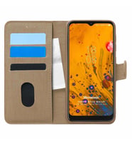 Microsonic Reeder P13 Blue Max Pro Lite 2022 Kılıf Fabric Book Wallet Gold