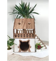 Teraslı Kedi Evi 5kg Ve Üzeri Kediler Için