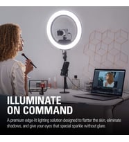 Ring Light Yayıncı Işığı, 2500 Lümen, Ayarlanabilir Sıcaklık ve Parlaklık Seviyesi (10LAC9901)