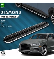 S-Dizayn Audi Q3 8U Diamond Krom Yan Basamak 173 Cm 2011-2018