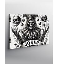 Kanvas Tablo Joker Kart İllüstrasyonu