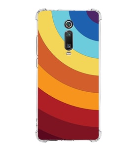 Xiaomi Redmi K20 Köşe Korumalı Antişok Kapak Renk Cümbüşü Tasarımlı Şeffaf Silikon Kılıf