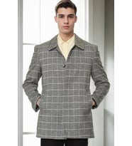 PLT9206 DEWBERRY ERKEK PALTO-DÜZ GRİ