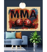 MMA Dövüş Sanatları Sporu Dekoratif Kanvas - Mdf Ahşap Tablo