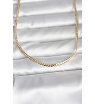 CM 14K Gold Renk Yassı Zincir Model 45 cm Kadın Kolye 5886 - SSSSSS5971-2584