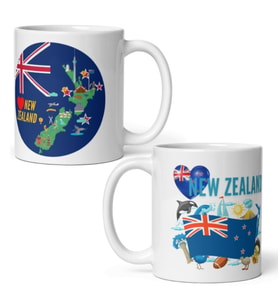 Yeni Zelanda Kupa Bardak 2 Adet Seyahat Hatıra New Zeland Mug (Karışık)