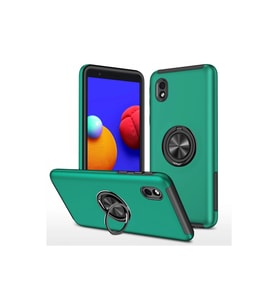 Galaxy A01 Core Kılıf Elit Yüzüklü Kapak - Yeşil