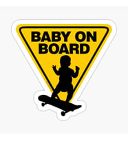 Arabada bebek var Baby On Board Sticker Yapıştırma 19CM md1