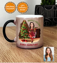 Kişiye Özel Karikatürlü Yılbaşı Hediyesi Hediye Kupa Bardak Sihirli Noel Anneye Hediye