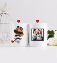 BK Gift Kişiye Özel Babalar Günü Hediyesi Fotoğraflı Kupa Bardak-95 (Beyaz)