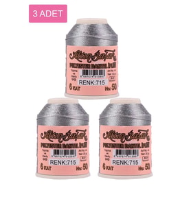3 Adet Altınbaşak Oya ve Dantel İpi 20 gr - Royaleks - No: 715
