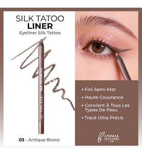 Cosmetics Silk Tattoo Liner Suya Dayanıklı İpeksi Jel Göz Kalemi - 03 Antique Bronze
