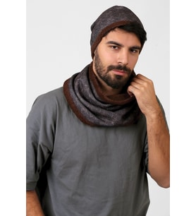 Kahve Erkek Bere Ve Boyunluk 2li Set Takım Scot Bb-107