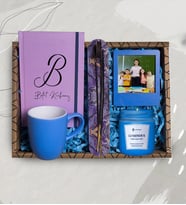 Kişiye Özel Hediye Seti & Defter, Cam Mum, Tütsü Seti, Fotoğraflı Çerçeve, Kupa Bardak
