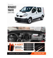 e-biz RENAULT TRAFİC (2004-2010) Uyumlu Torpido Koruma, Torpido Örtüsü, Torpido Kılıfı - Siyah - RE049
