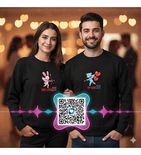 Sevgililer Günü Özel QR kod okut Aşkını ilan et sürpriz yap! Kombin, 2 Ürün Bisiklet Yaka Sweatshirt