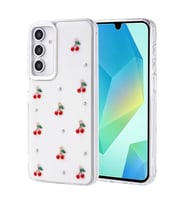 Coverzone Samsung Galaxy A16 ile uyumlu K?l?f Airbag K�?eli 2mm Kamera �?k?nt? Korumal? Simli ?effaf Bask?l? Z-Kutup Kapak Kiraz