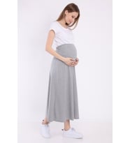 Luvmabelly MYRA9031 Beli Ayarlanabilir Hamile Etek -Gri