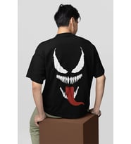Tasarım Venom Baskılı Unisex Oversize Tişört