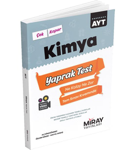 Miray Yayınları Ayt Kimya Üniversiteye Hazırlık Yaprak Testler