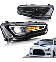 mitsubishi lancer 2010.2011.2012 uyumlu audi dizayn far