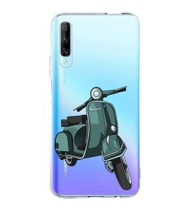 Huawei P Smart Pro Uyumlu Kapak Vespa Tasarımlı Şeffaf Silikon Kılıf