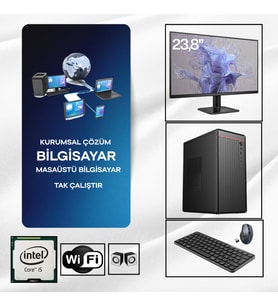 DAGMOR BN2015047 İNTEL İ5 3470 16GB RAM 240 GB SSD 23.8'' EKRAN FULL SET MASAÜSTÜ BİLGİSAYAR KASASI +WİFİ