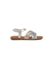 Ayakmod Gümüş  Kadın Düz Sandalet 286069 Z (Gümüş)