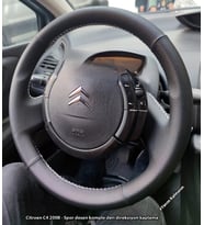 Citroen C4 2008 Araca Özel Direksiyon Kılıfı (NOKTA DÜZ) (Karışık)