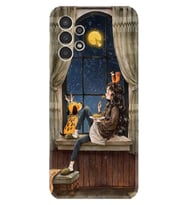 Samsung Galaxy M14 Uyumlu Kılıf Resimli Desenli Baskılı Silikon Dog And Girl 1358