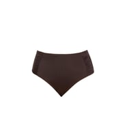 Endeep Kadın Büzgülü Kalın Kenarlı Kahverengi Bikini Altı