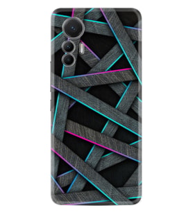 Xiaomi 12 Lite Kılıf Silikon Desen Özel Seri Gri Zigzag 1706