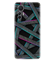 Xiaomi 12 Lite Kılıf Silikon Desen Özel Seri Gri Zigzag 1706