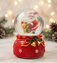 Yılbaşına Özel Işıklı ve Müzikli Kar Küresi Orta Boy Noel Baba Kar Küresi - Model 2