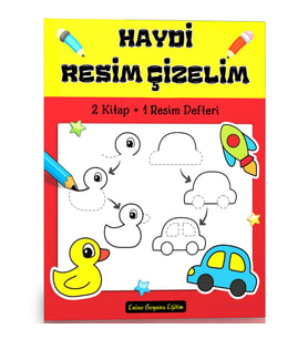 Haydi Resim Çizelim Seti (2 Kitap + 1 Resim Defteri)